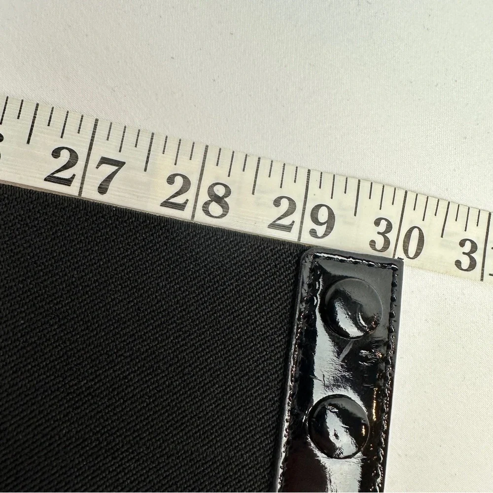 Black Open Weave Stretch‎ Back Wide Belt